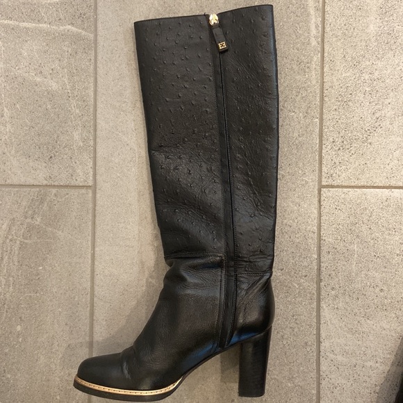 ESCADA Leather Knee-high Boots, Sz 39 - Picture 6 of 16